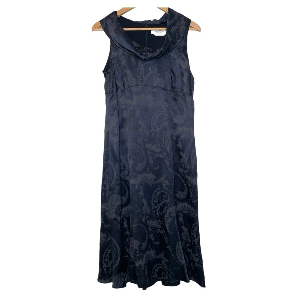 Max Mara silk cowl neck midi dress sz 12